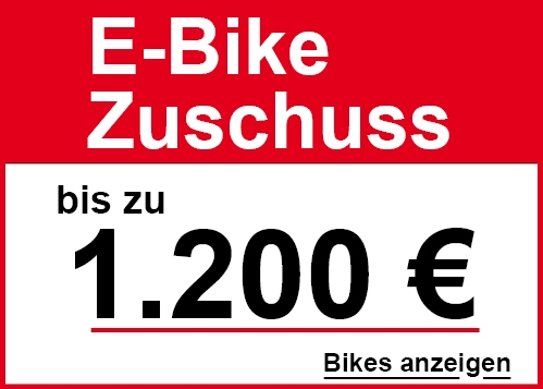 E-Bike Zuschuss bis zu 1.200 €